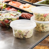 Deli Container Base & Lid Combo With Flat Lid 8 OZ PP Round 240/Case