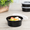 Deli Container Base & Lid Combo 8 OZ PP Black Injection Molded 240/Case