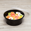 Deli Container Base & Lid Combo 8 OZ PP Black Injection Molded 240/Case