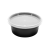 Deli Container Base & Lid Combo 8 OZ PP Black Injection Molded 240/Case