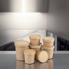 Victoria Bay Food Container Base & Lid Combo 16 OZ Paper Kraft Round Vented 250/Case
