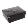 #8 Take-Out Box Fold-Top 6X4.75X2.5 IN Paper Black 50 Count/Pack 6 Packs/Case 300 Count/Case