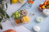 Greenware® Deli Container Base 28 OZ 4 Compartment PLA Clear Square 300/Case