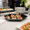 Serving Tray 9.125X1.375 IN Polystyrene Foam Black Hexagon 200/Case