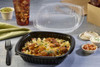 Take-Out Container Hinged 9X9 IN PP Black Clear Square 180/Case