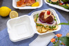 Take-Out Container Hinged 6.8X6.5X3.3 IN Fiber Blend Natural 450/Case