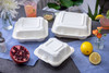 Take-Out Container Hinged 6.8X6.5X3.3 IN Fiber Blend Natural 450/Case