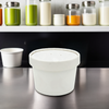 Solo® Flexstyle® Food Container Base 8 OZ Double Wall Poly-Coated Paper White Round 500/Case