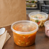 Solo® Flexstyle® Lid Flat 3.956X0.443 IN 1 Compartment PP Clear Round For 16 OZ Soup Cup 50 Count/Pack 10 Packs/Case