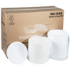 Take-Out Container Base & Lid Combo With Dome Lid 48 OZ PP White Clear Round 150/Case