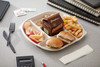 Cafeteria & School Lunch Tray 10.5X1 IN 5 Compartment Molded Fiber Natural Round 250/Case