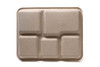 Ovation Cafeteria & School Lunch Tray Base 5 Compartment Sugarcane Rectangle 400/Case