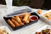 Take-Out Container Base & Lid Combo With Dome Lid 58 OZ PP Black Clear Oblong 150/Case