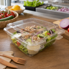 Salad Take-Out Container Hinged With Dome Lid 9.063X8.625X3.375 IN OPS Clear Rectangle 250/Case