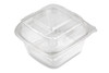SeeShell® Take-Out Container Hinged With Dome Lid 5X5 IN PS Clear Square 250/Case