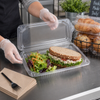 Take-Out Container Hinged Large (LG) Clear Hangable 1000/Case