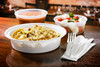 Take-Out Container Base & Lid Combo With Dome Lid 24 OZ PP White Clear Round 150/Case