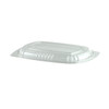 Lid Dome 1 Compartment RPET Clear Rectangle For Cold Container Unhinged 250/Case