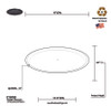 Serving Tray Base 16 IN Black Round 25/Case