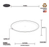 Platter Pleasers Serving Tray Base 18 IN Plastic White Round Heavy Duty 25/Case