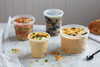 Lid Flat 4.7X0.4 IN 1 Compartment PE Clear Round For 8-32 OZ Deli Container Unhinged Recessed 480/Case