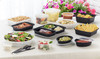 Take-Out Container Base & Lid Combo With Dome Lid 32 OZ PP White Clear Round 150/Case