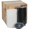 Take-Out Container Base & Lid Combo With Dome Lid 8 OZ PP Black Clear Oval 150/Case