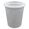 Deli Container Base & Lid Combo 32 OZ PP Round 240/Case