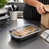 Take-Out Container Base 16 OZ Black Rectangle Microwave Safe 150/Case