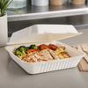 Take-Out Container Hinged With Dome Lid 9X9 IN Pulp Fiber Square 200/Case