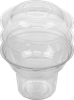 Parfait Dessert Container Base & Lid Combo With Dome Lid 10 OZ PET Clear Round 150/Case
