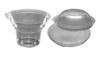 Parfait Dessert Container Base & Lid Combo With Dome Lid 10 OZ PET Clear Round 150/Case