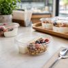 Parfait Take-Out Container Insert 4 OZ 2 Compartment PET Tamper-Evident 1200/Case