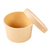 Food Container Base & Lid Combo 8 OZ Paper Kraft 250/Case