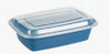 Take-Out Container Base & Lid Combo 38 OZ Navy 100/Case