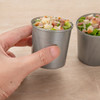 Tin Can Food Container Base & Lid Combo 4 OZ Plastic Silver 100/Case