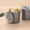 Tin Can Food Container Base & Lid Combo 4 OZ Plastic Silver 100/Case