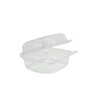 Take-Out Container Hinged 6X6 IN RPET Clear 200/Case