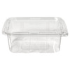 Deli Container Hinged With Flat Lid 32 OZ RPET Clear Tamper-Evident 200/Case