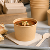 Food Container 12 OZ Paper Kraft Round 500/Case
