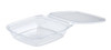 Salad Take-Out Container Hinged With Flat Lid 8.9X8.7X1.7 IN PET Clear Tamper-Evident 160/Case