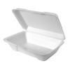 Take-Out Container Hinged 9.19X6.5X2.875 IN Polystyrene Foam White Not Vented 200/Case