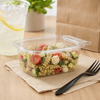 Fresh N' Sealed® Deli Container Hinged With Flat Lid 12 OZ PET Clear Rectangle 280/Case