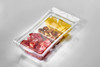Fresh N' Sealed® Deli Container Hinged With Flat Lid Small (SM) 6 OZ 3 Compartment PET Clear Rectangle 336/Case
