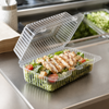 Essentials Take-Out Container Hinged With Dome Lid 7.3125X4.4375X3 IN RPET Clear Rectangle 400/Case