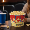 Popcorn Bucket & Tub Base 85 OZ Single Wall Poly-Coated Paper Round 300/Case