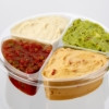 Deli Container Base 24 OZ 4 Compartment PET Clear Round Tamper-Evident 500/Case