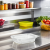 Fresh N' Sealed® Deli Container Hinged With Flat Lid 12 OZ PET Clear Rectangle 300/Case