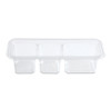 Fresh 'n Clear® Take-Out Container Insert 7.13X2.7X1.84 IN 3 Compartment PET Clear Rectangle 1056/Case