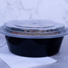 Take-Out Container Base 7 IN Plastic Black Round 150/Case